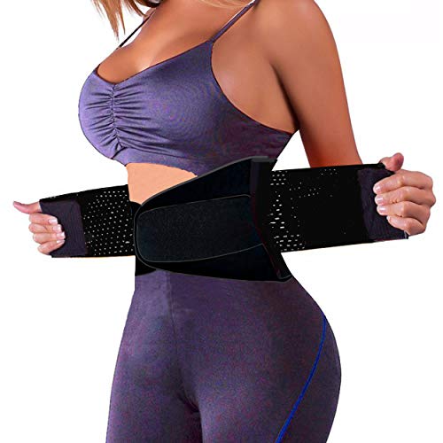 SchwabMarken Faja Deportiva Waisttrainer, 4 Colores Diferentes, Faja Fitness Azul Size Large