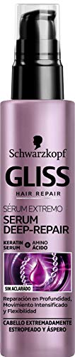 Schwarzkopf Gliss Deep Repair Sérum Extremo, reparación profunda, 3 x 100 ml,
