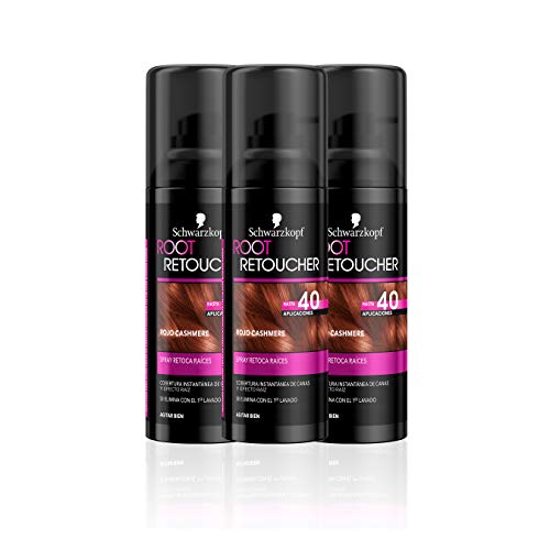 Schwarzkopf Root Retoucher - Tinte Spray Retoca Raíces Rojo Cashmere (Pack de 3)