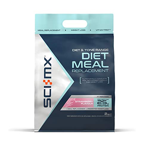 SCI-MX Diet Meal Replacement, Sustitutivo proteíco de comida, 2kg, Fresa
