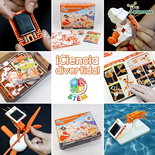 Science4you-R8 Años R8 Super Solar Robot-Robotica, Juguete Cientifico, 8 Experimentos y Libro Educativo ES, EN y PT-Regalo Original para Niños, Multicolor (878098)