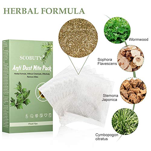 SCOBUTY Antiácaros, Dust Mite Killer, para Camas domésticas en Interiores Indoor, 10pc