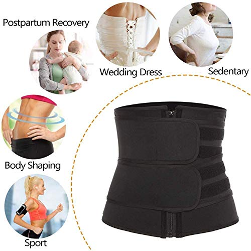 SCOBUTY Cinturón de Fitness,Waist Trainer Faja,Cinturón Deportivo,Cinturón Adelgazante,Faja Reductora Adelgazante para Hombre y Mujer Trimmer de Cintura Cinturón de Sudor,Quema de Grasa