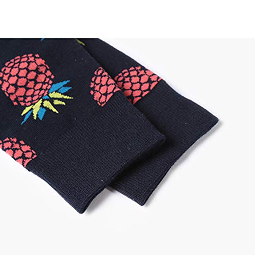 Scrox 1 Pares Calcetines Mujer Invierno Sock Creativo Estampado de Frutas Unisex Algodón Personalidad Casual Otoño Piso Calcetines Espesar Original Regalo (#2)