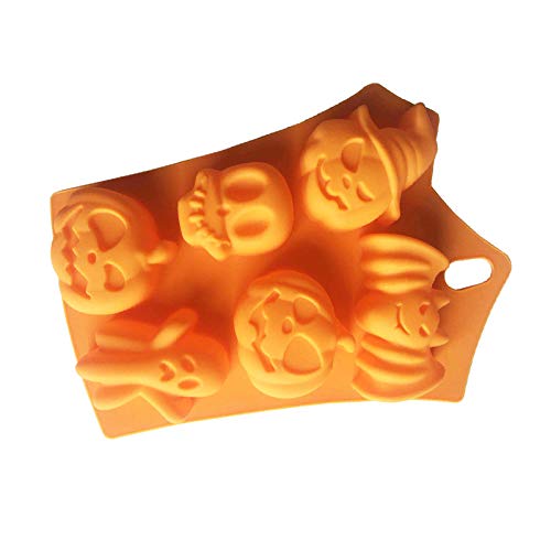 Scucs - Molde de silicona con diseño de murciélagos, calabaza y calabaza, para hacer jabones, para hacer caramelos, para fiestas de Halloween