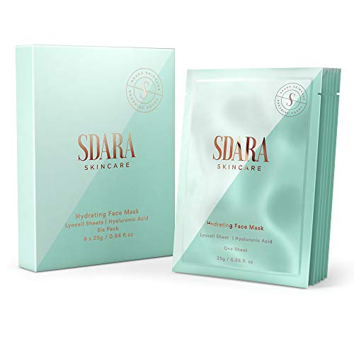 Sdara - Mascarilla facial hidratante - Revitalización profunda y brillo del rostro - Con sérum de ácido hialurónico - Producto de Corea - Pack de 10
