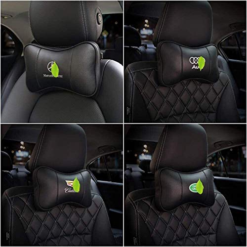 SDFGFGH Asiento 2 Pcs Cuello Almohada Cojín Coche reposacabezas Almohada adecuados for Audi/for Ford/VW/for Mazda/por Buick/for el Mini/for Volvo/for Mercedes Benz/for Cadillac/Peugeot, etc.
