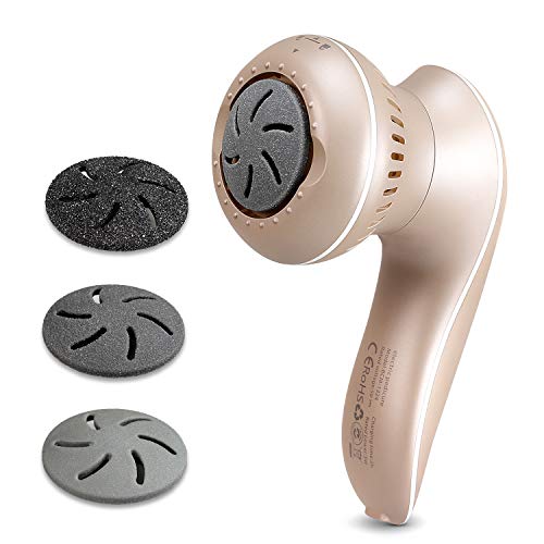 SDFZH Lima Eléctrica Pedicura,Eléctrico Lima Pies Profesional Recargable, Elimina Fácilmente Callos y Piel + 3 Recambios