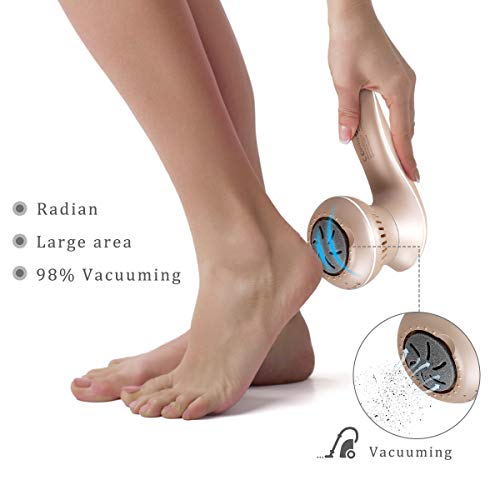 SDFZH Lima Eléctrica Pedicura,Eléctrico Lima Pies Profesional Recargable, Elimina Fácilmente Callos y Piel + 3 Recambios