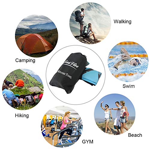 Sea Free Toalla de Playa Grande de Microfibra de Verano 80x160cm, Anti-Arena, Fuerte Absorción de Aguat Súper Blando y Secado Rápido, para Deportes, Viajes, Natación, Playa, Yoga o Baño