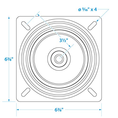 Seachoice 50-78400 Base giratoria para asientos en cadmio chapado, TAIWAN