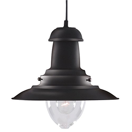 Searchlight Lámpara colgante estilo náutico. Color negro. Ref. 4301bk, 60 W