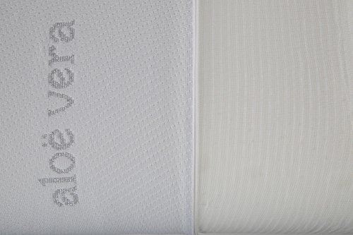 Seasons- Almohada viscoelastica de 105 cms, Antiácaros y Antibacterias , tejido Aloe vera hilo de plata. Doble funda