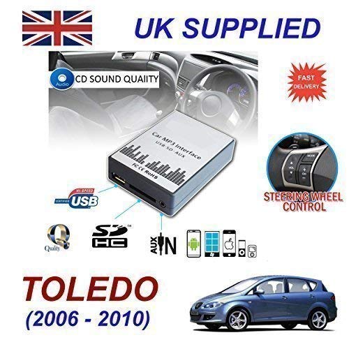 SEAT TOLEDO (2006 -2010) MP3 SD USB CD AUX entrada de Audio Digital módulo adaptador cambiador de CD