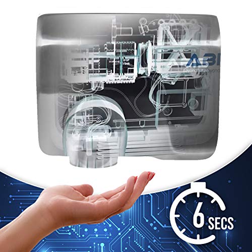 Secador de manos ABIS: alta velocidad eléctrica automática comercial de acero inoxidable para servicio pesado