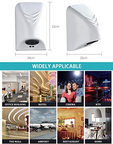 Secador de Manos Automático 2000W,Secador de Manos Eléctrico, Dispositivo de Secado de Manos para el Hogar,Baño,Secador de Aire Caliente,Soplador de Mano