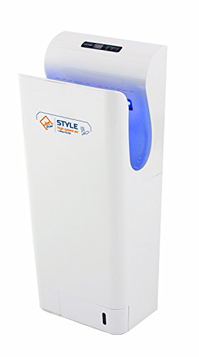 Secador de manos con filtro HEPA, UV de esterilización. y un seco suelo Sistema Jet Dryer Style – Rápido y potente handelsüblicher – Color Blanco