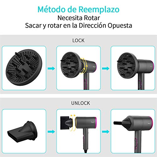 Secador De Pelo Eléctrico，Secador De Pelo De Iones，Cuidado Del Cabello a Temperatura Constante, Fácil De Transportar,Material De Pc Ecológico, Para Satisfacer Las Diferentes Necesidades De Peluquería