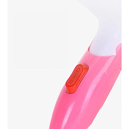 Secador de pelo plegable, motor CC, con compartimento para batería, color negro y rosa