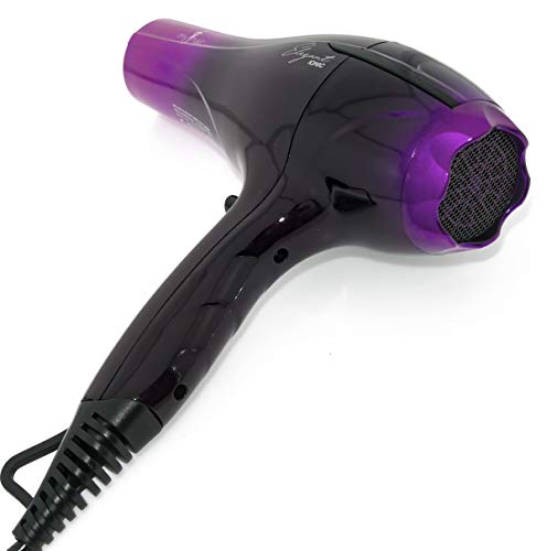 Secador de Pelo Profesional Ligero Potente Elegant Iónico 2000W Morado (Purple) con Difusor - My Hair