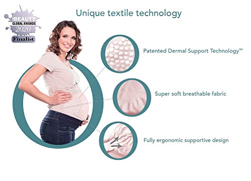 Secret Saviours Banda de apoyo para embarazadas, previene las estrías, patentado y clínicamente testado rosa S
