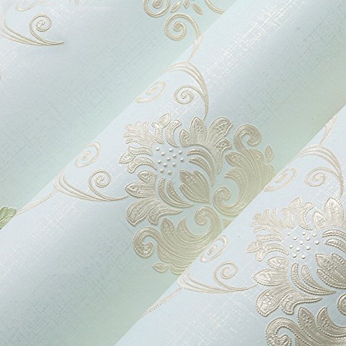 SED Papel Pintado Minimalista Moderno habitación de Matrimonio cálido Dormitorio Sala de Estar 3D Fina Fondo de TV no Tejido Pastoral Europeo TV,Verde,un Rollo