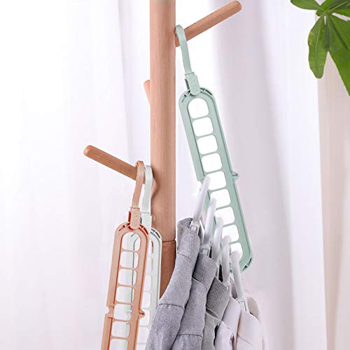 SEELOK 6pcs Magic Hanger, Perchas Ahorra Espacio Gancho Giratorio 360º Perchas de Armario Multifuncional Plegable Perchas Estándar Ropa Portatil Percha Mágica Antideslizante Plástico