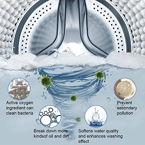 SEGMINISMART Efervescente Limpiador de Lavadora,Limpiadores Sólidos de Lavadora Tableta,Limpiador lavadora y antiolor,Removedor de Limpieza Profunda con Descontaminación
