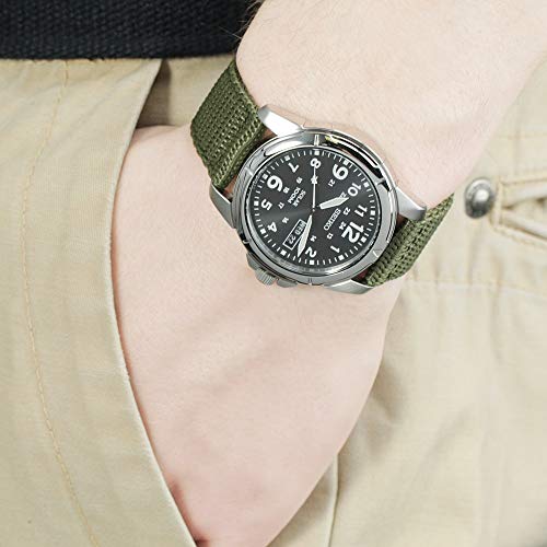 Seiko Reloj Analógico para Hombre de Energía Solar con Correa en Tela SNE095P2