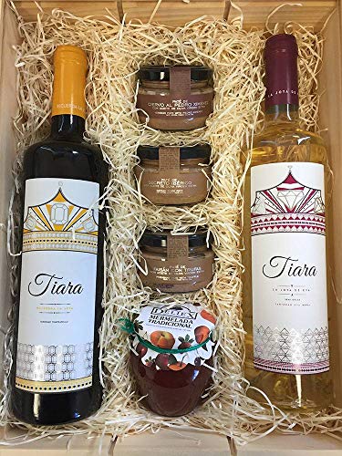 Selección gastronómica Kit Navideño con vinos Tiara, patés gourmet y mermelada de fresa Natural de 250 g