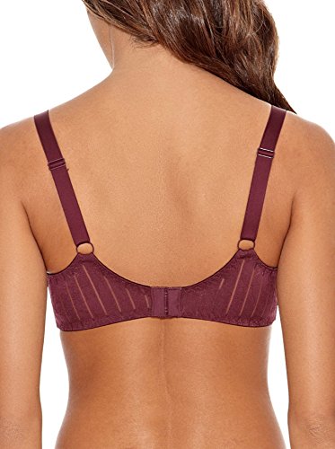 Selene Mariluz, Sujetador con Aros Para Mujer, Burdeos, ES 100C