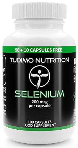 Selenio | 200 mcg | Cápsulas – 100 pzas (3+ Meses de provisión) de Cápsulas de Desintegración Rápida, cada una con 200mcg de polvo de Selenometionina