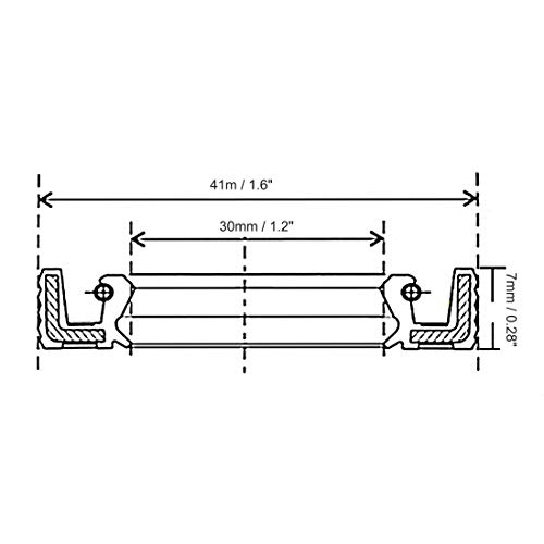 Sellos de aceite para mapa, TC 25 mm – 30 mm de diámetro interior, cubierta de goma de nitrilo doble labios