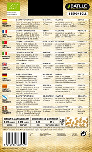 Semillas Ecológicas Hortícolas - Tomate Tres cantos- ECO - Batlle