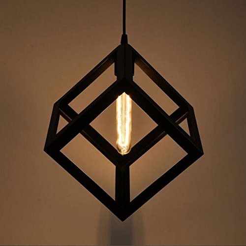 Sencilla Industrial DIY del metal del techo de la lámpara pendiente de la luz de iluminación del bulbo Cafe
