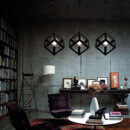 Sencilla Industrial DIY del metal del techo de la lámpara pendiente de la luz de iluminación del bulbo Cafe