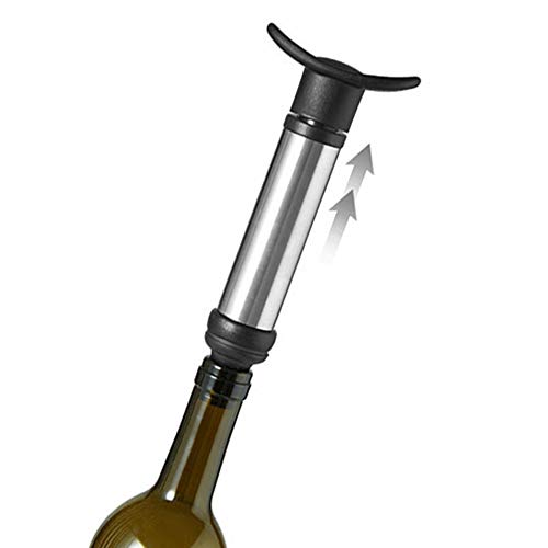 SENHAI - Bomba de vino con 15 tapones para botella de vino, dispensador de vacío y tapón de goma para vino con marcadores de fecha para quitar el aire y el sellado al vacío