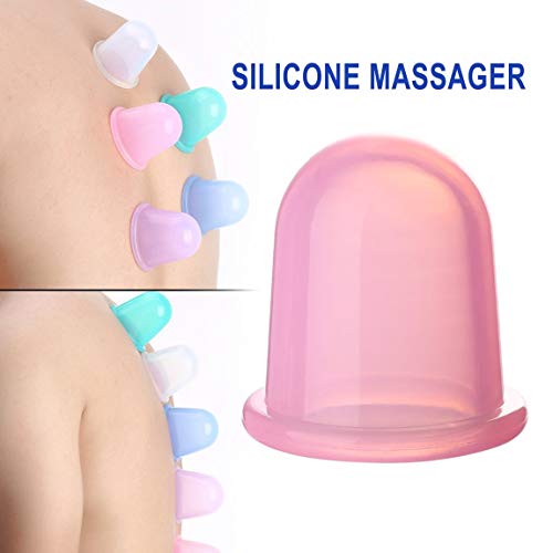 SeniorMar Set de ventosas anticelulíticas de Silicona y ventosas de Masaje Corporal para el Tratamiento de la Celulitis y la relajación Muscular