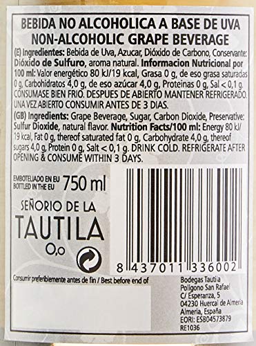 Señorío de la Tautila Vino Blanco - Paquete de 6 x 750 ml - Total: 4500 ml