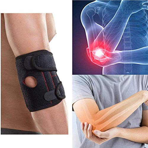 Senston Ajustable Transpirable Neopreno Protector de Codo Codera Soporte Vendaje - Proporciona Apoyo y Alivio de los Dolores