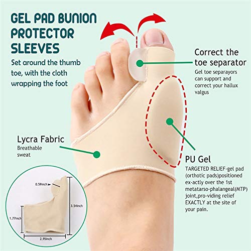 Separador Dedos Pie, Hallux Valgus Corrector, Férula Juanetes, Hallux Valgus Toe Separator Silicone - Para el Alivio Del Dolor Hallux(Hombres y Mujeres) (Paquete de 9)