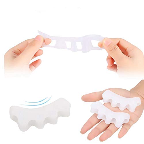 Separador, extensor y corrector de los dedos del pie contra los juanetes, dedos de martillo, dedos en garra, dedos torcidos y otros problemas.