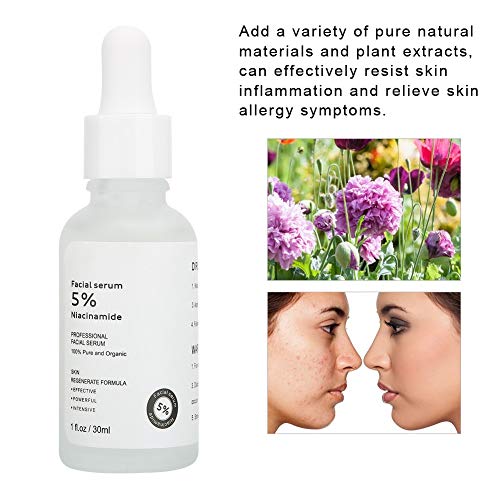Serum Facial 30ml Puro 5% Niacinamida y Ácido Hialurónico Suero Facial Blanqueador Hidratante Reafirmante