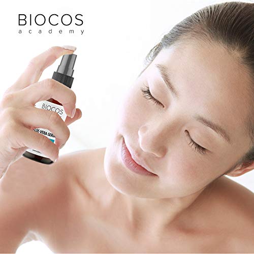 Sérum facial orgánico con aloe vera y ácido hialurónico - sérum contra el envejecimiento, acné, arrugas - apto para pieles grasas, sensibles y secas - 50ml