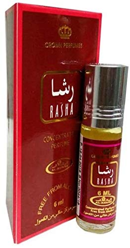 Set de 3 Almizcle Musc RASHA Al Rehab 6ML Perfumes de Mujer Perfumes Hombre Attar Perfume Sin Alcohol 100% de Aceite Almizcle Oud Roll on, NOTAS: Rosa, Floral, Flores Blancas, Ambar, Picante