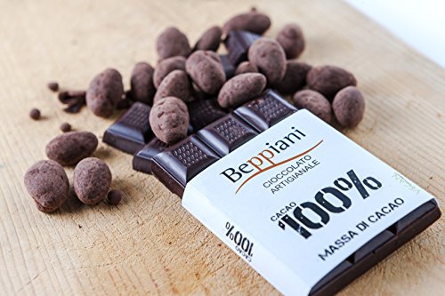 Set de 5 Tabletas 100% Masa de Cacao – 450 g, Beppiani – Chocolate Artesanal – MADE IN ITALY