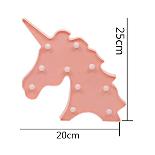 Set de decoración de Halloween Unicornio pequeña Noche de luz de la batería Rosa (sin Pelo de la batería) Regalos para Niños en Halloween