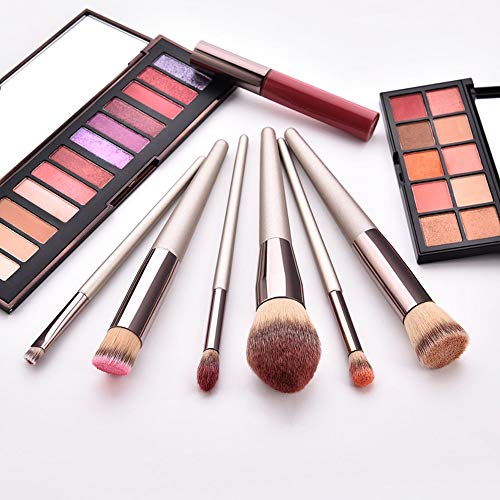 Set de pinceles de maquillaje 10 palos pincel de belleza profesional base de maquillaje corrector mixto conjunto de pinceles de maquillaje para ojos (10 sticks)