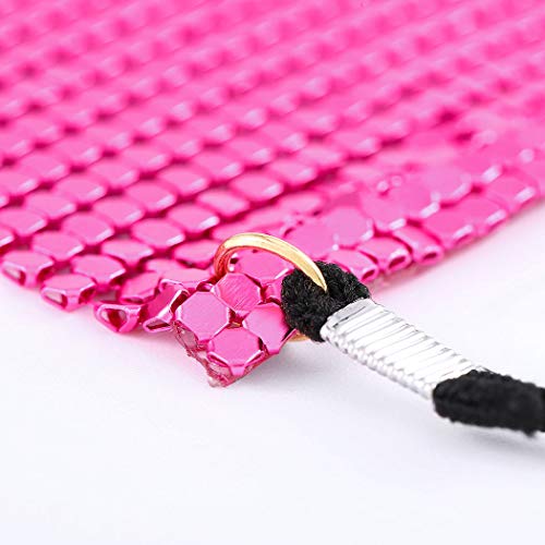 Sethexy Brillante Lentejuela Máscara de malla Lentejuelas Rosa roja Mascarada Accesorios de Halloween Mardi Gras Máscaras de cristal para mujeres y niñas