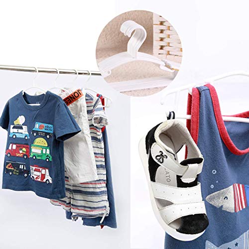 Sfesnid Perchas para Ropa de Bebé Percha Duradera Adecuada para Niños y Bebés 40pcs 27CM + 3pcs Organizador